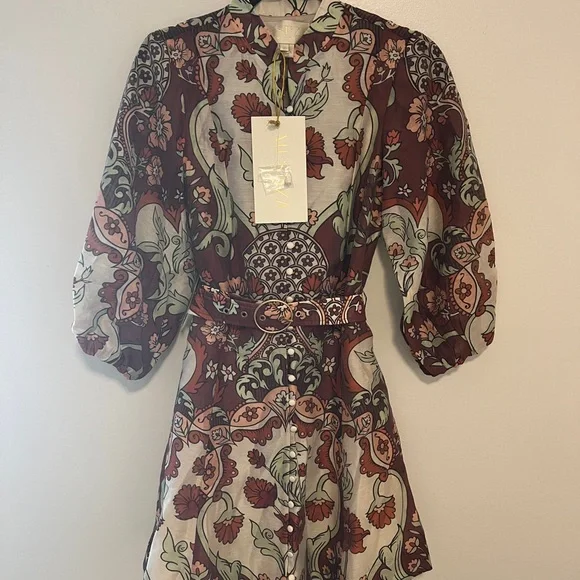 NWT Mestiza Valencia Mini Dress in Jardin Rose - Picture 6 of 8